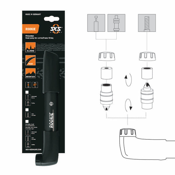 Bombín de Mano para Bicicleta Rookie 265 mm - SKS Germany