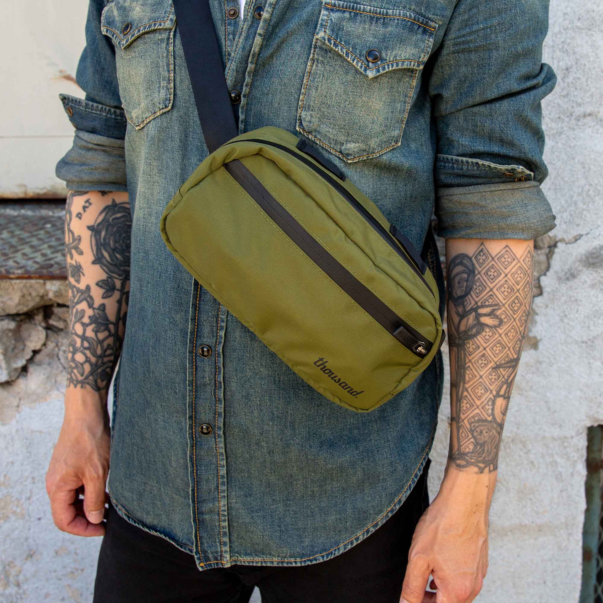 Banano y Bolso de Manubrio para Bicicleta - Olive