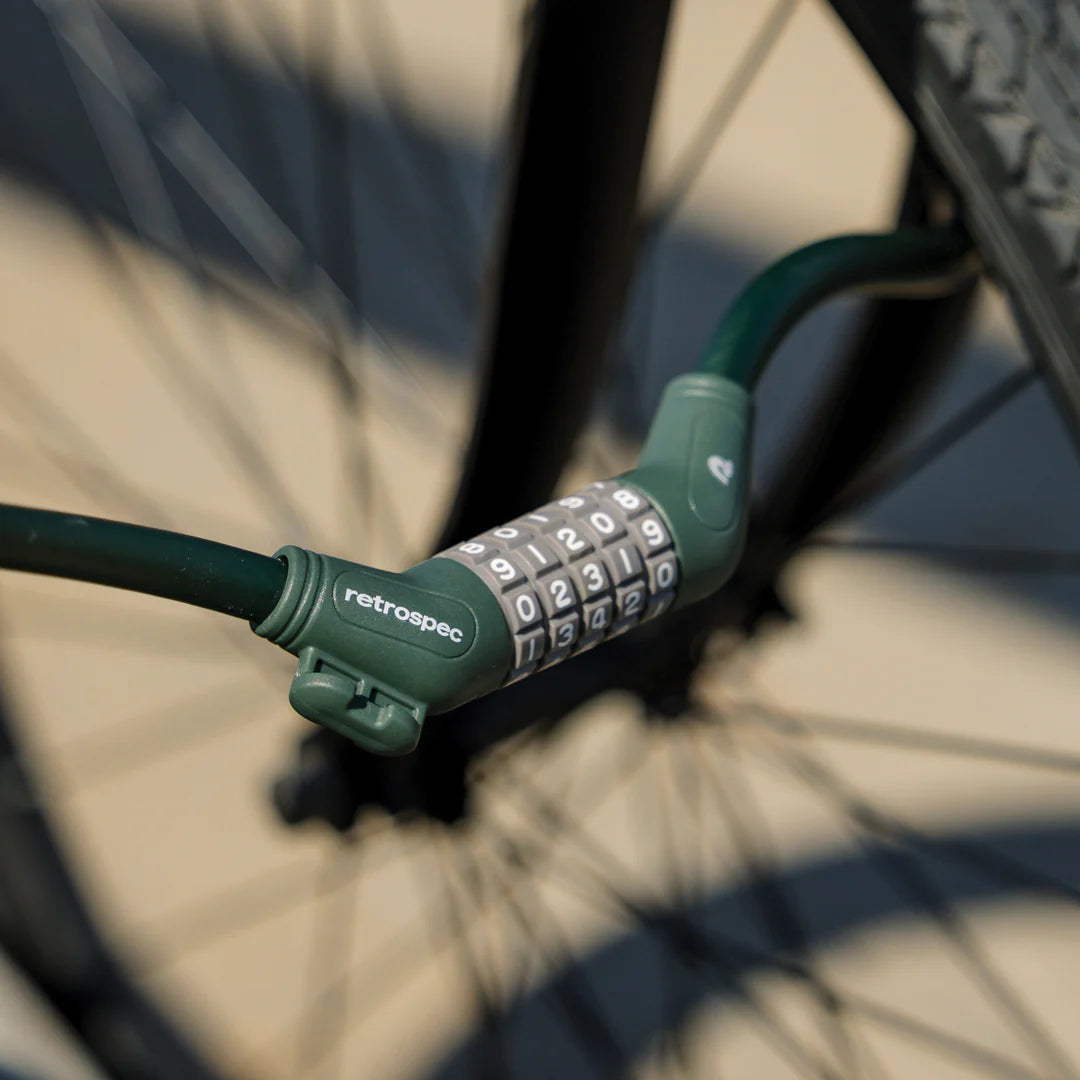 Candado de Cable Grizzly Plus con soporte Retrospec - 12mm x 183 cm