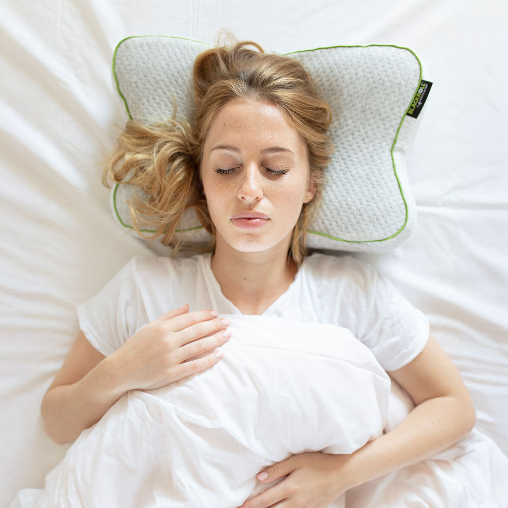 Almohada Ergonómica Ortopédica con Espuma Viscoelástica Enrollable – Blackroll Recovery Pillow
