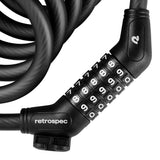 Candado de Cable Grizzly Plus con soporte Retrospec - 12mm x 183 cm
