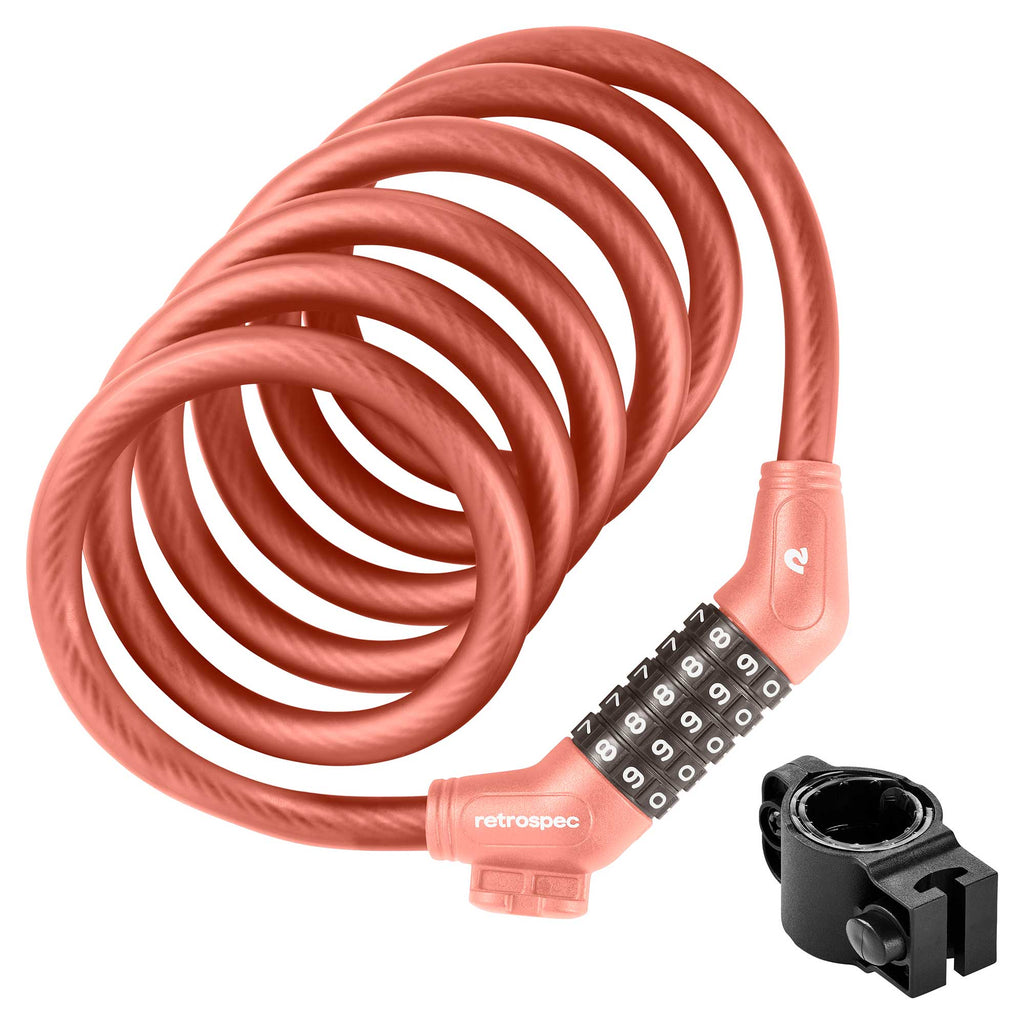 Candado de Cable Grizzly Plus con soporte Retrospec - 12mm x 183 cm