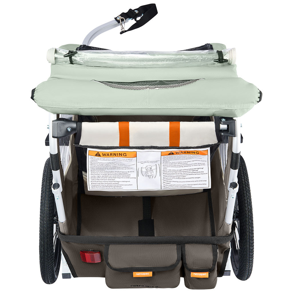 Carrito de Paseo Infantil para Bicicleta (1 Pasajero) – Retrospec Rover Plus