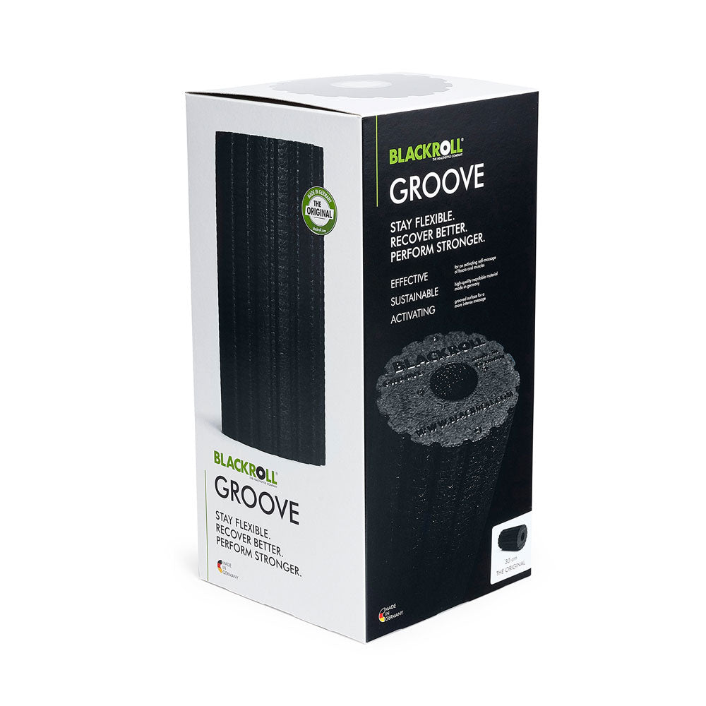 Rodillo de Espuma con Ranuras para Automasaje y Activación Muscular – Blackroll Groove Standard
