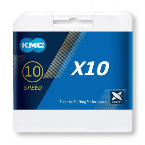 Cadena KMC X 10 1/2x11/128" 10V Black/Silver